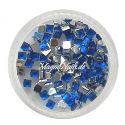 Strasssteine - Quadrat dunkelblau Nageldesign Nägel Nails Nagelstudio Einleger Nailart