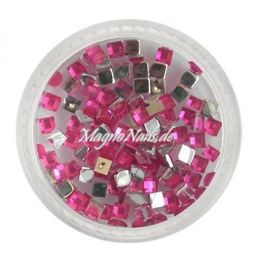 Strasssteine - Quadrat pink Nageldesign Nägel Nails Nagelstudio Einleger Nailart