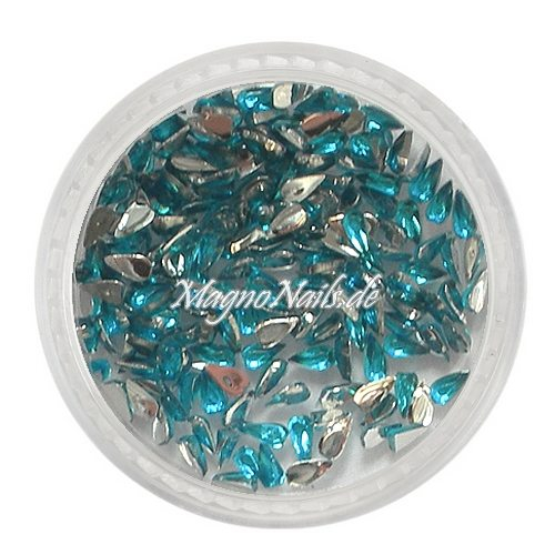 Strasssteine - Tropfen türkis Nageldesign Nägel Nails Nagelstudio Einleger Nailart