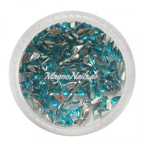 Strasssteine - Tropfen türkis Nageldesign Nägel Nails Nagelstudio Einleger Nailart