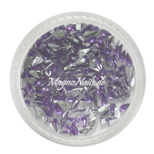 Strasssteine - Tropfen flieder Nageldesign Nägel Nails Nagelstudio Einleger Nailart