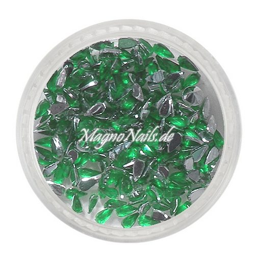 Strasssteine - Tropfen dunkelgrün Nageldesign Nägel Nails Nagelstudio Einleger Nailart