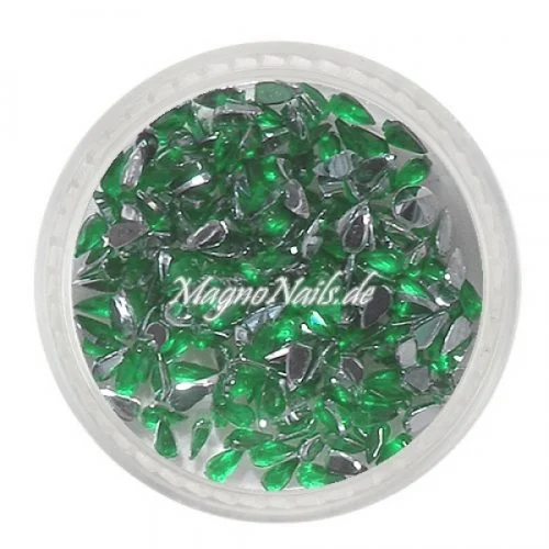 Strasssteine - Tropfen dunkelgrün Nageldesign Nägel Nails Nagelstudio Einleger Nailart