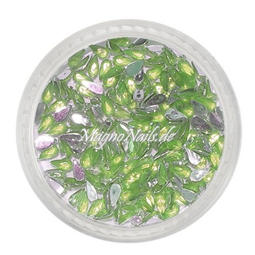 Strasssteine - Tropfen apfelgrün Nageldesign Nägel Nails Nagelstudio Einleger Nailart