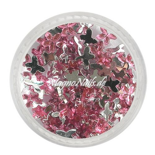 Strasssteine - Schmetterling rosa Nageldesign Nägel Nails Nagelstudio Einleger Nailart