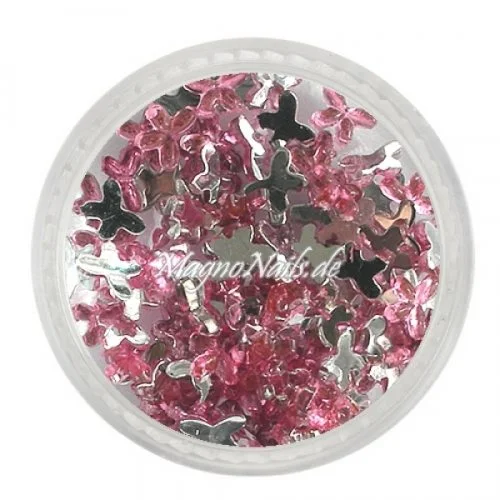 Strasssteine - Schmetterling rosa Nageldesign Nägel Nails Nagelstudio Einleger Nailart