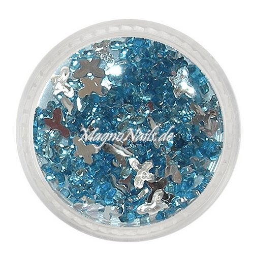 Strasssteine - Schmetterling hellblau Nageldesign Nägel Nails Nagelstudio Einleger Nailart