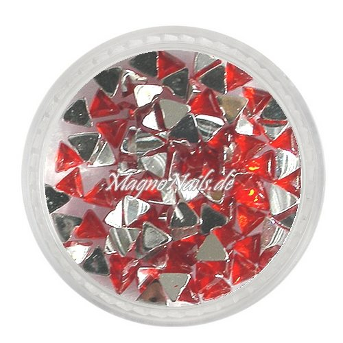 Strasssteine - Dreieck rot Nageldesign Nägel Nails Nagelstudio Einleger Nailart