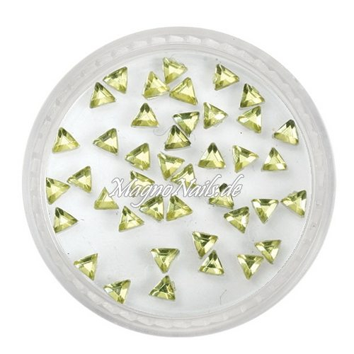 Strasssteine - Dreieck apfelgrün Nageldesign Nägel Nails Nagelstudio Einleger Nailart