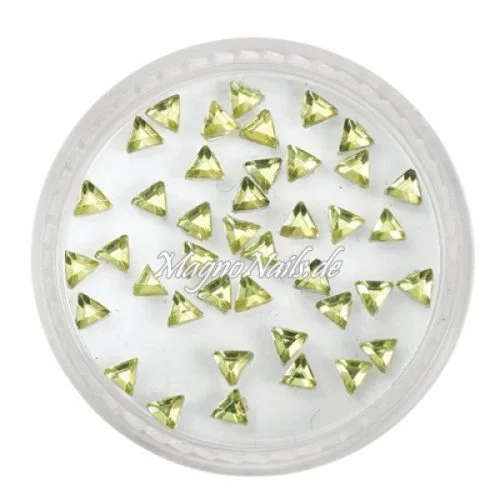 Strasssteine - Dreieck apfelgrün Nageldesign Nägel Nails Nagelstudio Einleger Nailart