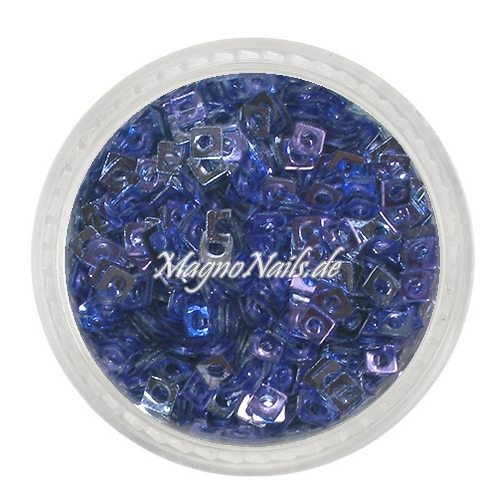 Glitter Shapes - Einlegemotive - Quadrat lila metallic Nail Art Nails Nagel Nögel Nailart Einleger