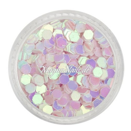 Glitter Shapes - Einlegemotive - hexagon hell lila Nail Art Nails Nagel Nögel Nailart Einleger