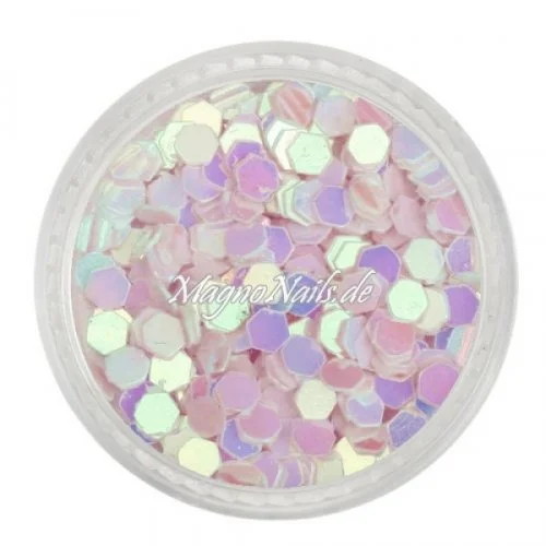 Glitter Shapes - Einlegemotive - hexagon hell lila Nail Art Nails Nagel Nögel Nailart Einleger