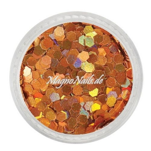 Nail Art Pailetten kupfer hologramm 3mm  Nägel Nails Nailart Nageldesign Nagel GlitzerPailetten