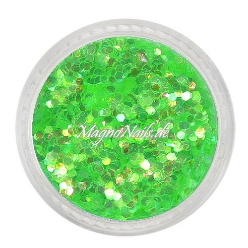 Nail Art Pailetten neongrün 1mm  Nägel Nails Nailart Nageldesign Nagel GlitzerPailetten