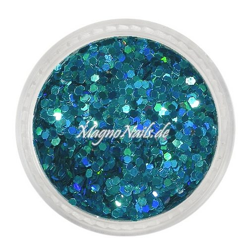 Nail Art Pailetten blau hologramm 1mm  Nägel Nails Nailart Nageldesign Nagel Glitzer Pailetten