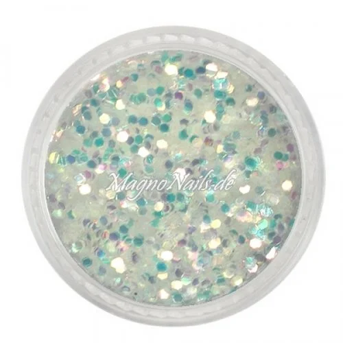 Nail Art Pailetten weiß mit gelben Stich 1mm Nägel Nails Nailart Nageldesign Nagel GlitzerPailetten