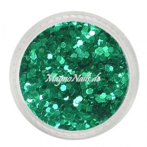 Nail Art Pailetten grün metallic 1mm Nägel Nails Nailart Nageldesign Nagel GlitzerPailetten