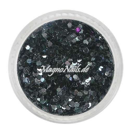 Nail Art Pailetten anthrazit metallic 1mm  Nägel Nails Nailart Nageldesign Nagel Glitzer Pailetten