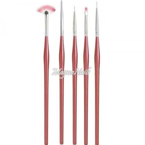 Nail Art Pinsel Set 5 -Teilig Nagelpinsel Nägel Nagelstudio Zubehör Günstig Schnäppchen