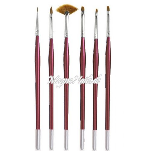 Nail Art Pinsel Set 6-Teilig Nagelpinsel Nägel Nagelstudio Zubehör Günstig Schnäppchen