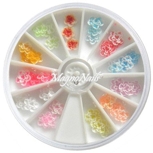 3D Einlegemotive - Gummi Soft Blumen in einer Rondell Rosen