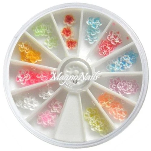 3D Einlegemotive - Gummi Soft Blumen in einer Rondell Rosen