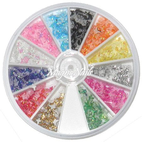 3D Einlegemotive - Shapes Schmetterlinge in einer Rondell Nail Art Soft Einleger