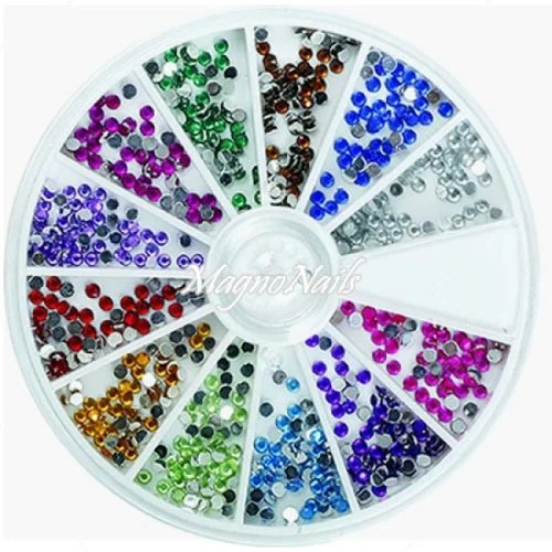 Strasssteine rund in einer Rondell Nageldesign Nägel Nails Nagelstudio Einleger Nailart