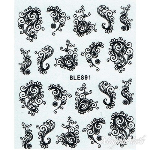 2D Nail Art One Stoke Sticker