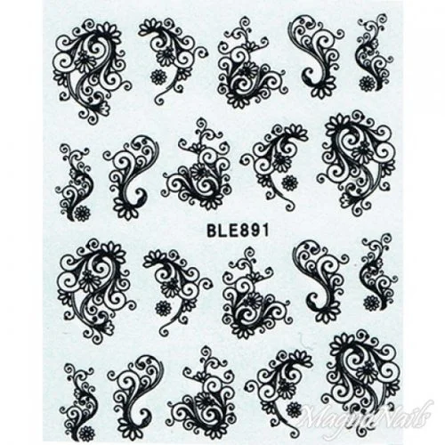 2D Nail Art One Stoke Sticker