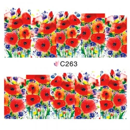 2D Nail Art One Stoke Sticker