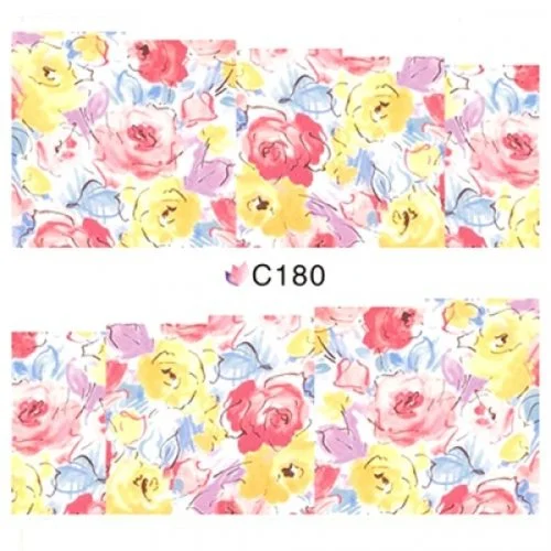 2D Nail Art One Stoke Sticker