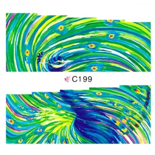 2D Nail Art One Stoke Sticker