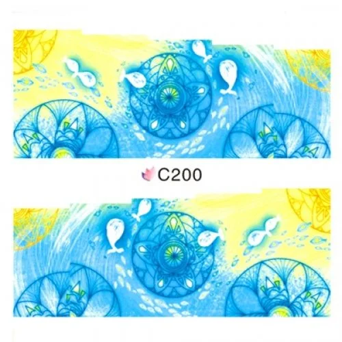 2D Nail Art One Stoke Sticker