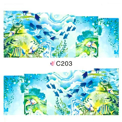 2D Nail Art One Stoke Sticker