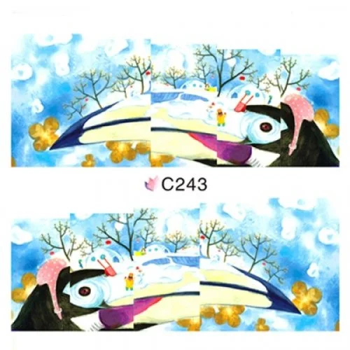 2D Nail Art One Stoke Sticker