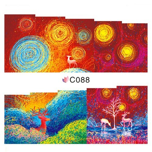 2D Nail Art One Stoke Sticker