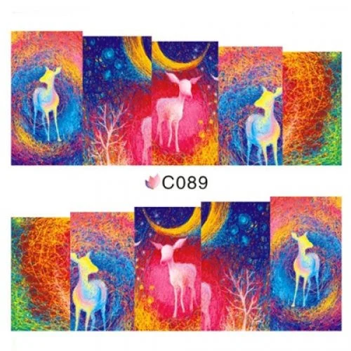 2D Nail Art One Stoke Sticker