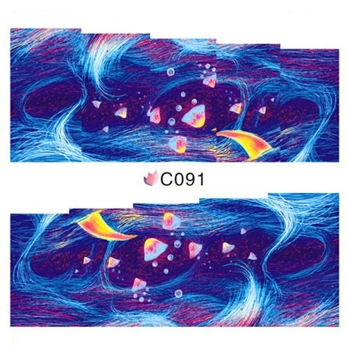 2D Nail Art One Stoke Sticker