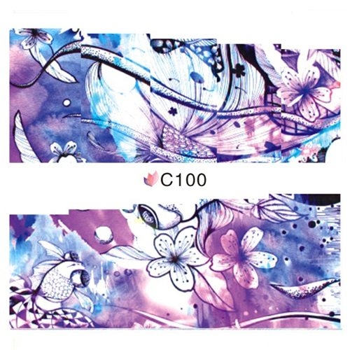 2D Nail Art One Stoke Sticker