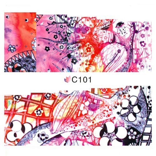 2D Nail Art One Stoke Sticker