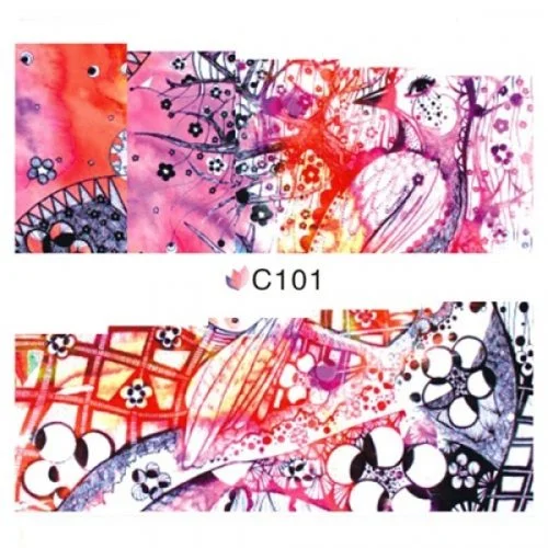 2D Nail Art One Stoke Sticker