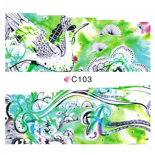 2D Nail Art One Stoke Sticker