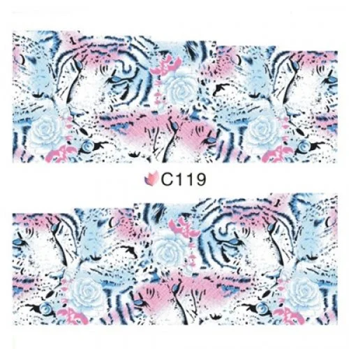 2D Nail Art One Stoke Sticker