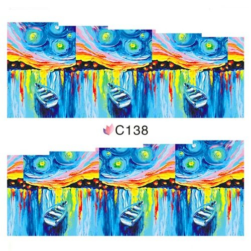 2D Nail Art One Stoke Sticker