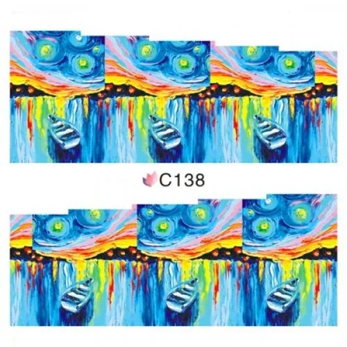 2D Nail Art One Stoke Sticker