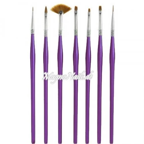 Nail Art Pinsel Set 7 -Teilig Nagelpinsel Nägel Nagelstudio Zubehör Günstig Schnäppchen