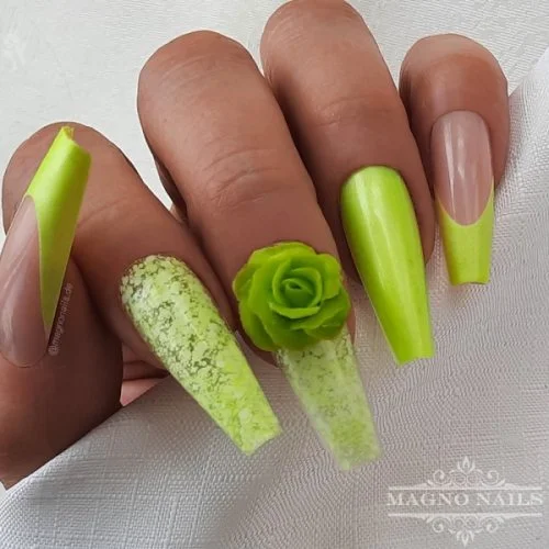 Neon Grün Gelb Sommernägel Neon Nageldesign Ideen Sommer Nägel Sommer Nagelgel