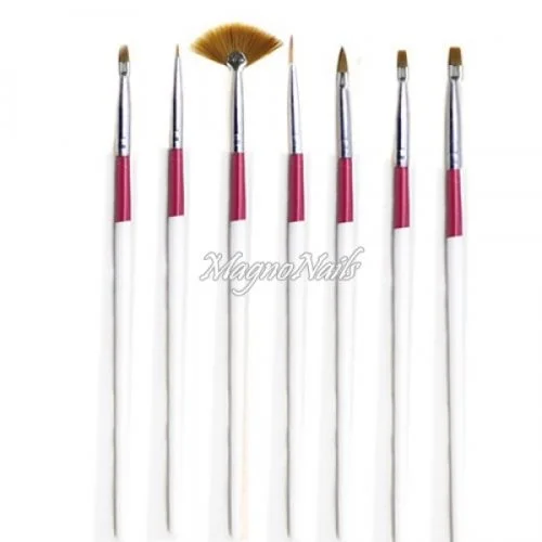 Nail Art Pinsel Set 7 -Teilig Nagelpinsel Nägel Nagelstudio Zubehör Günstig Schnäppchen
